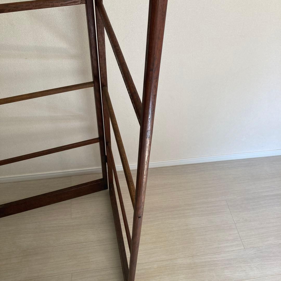 ⭐️最終値下げ　衣紋掛け 着物掛け　木製 衣桁　洋服掛け　折り畳み式　昭和レトロ