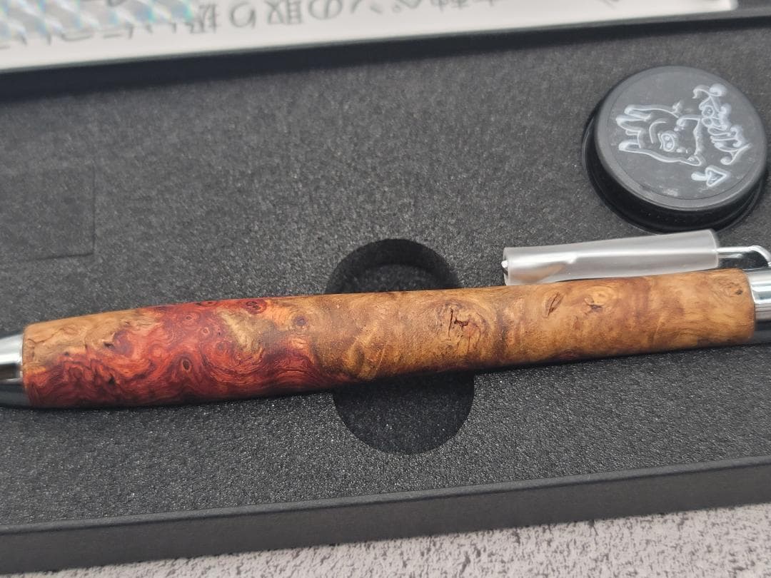 新品　こぶた工房　極上+花梨瘤　紅白　シャープペンシル0.5