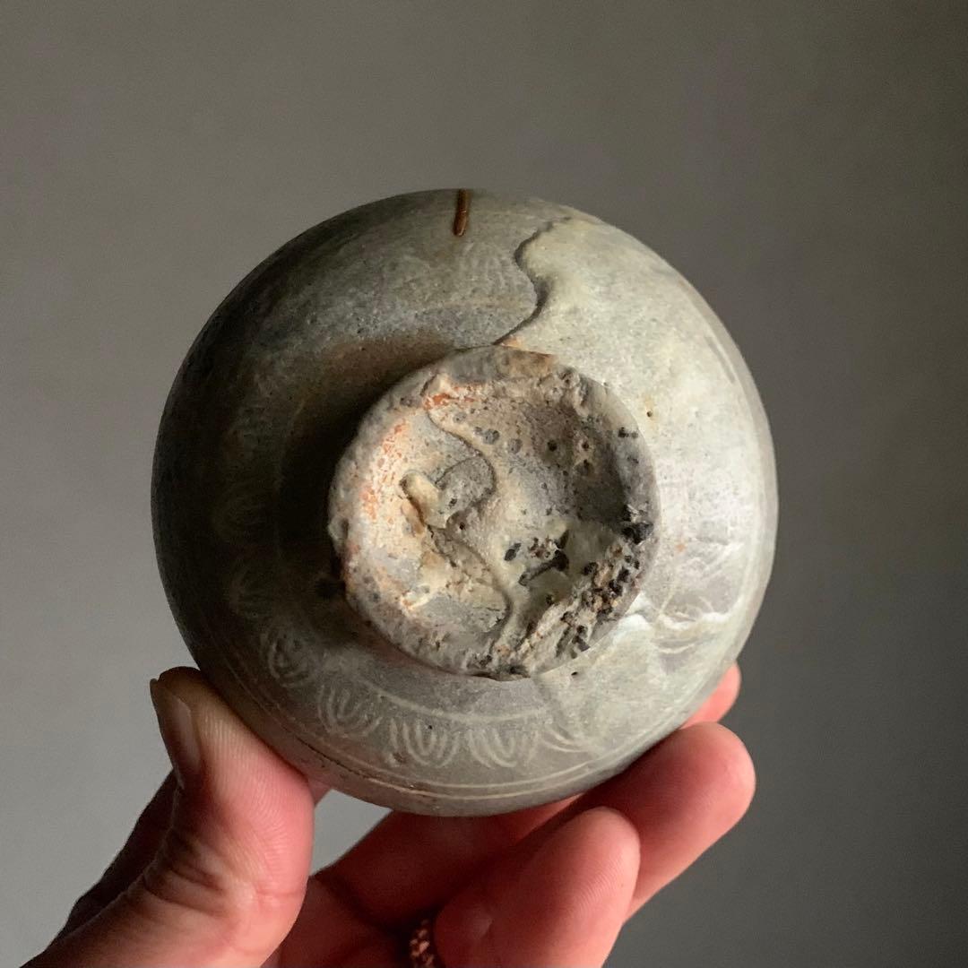 高麗青磁 白黒象嵌 盃 ぐい呑み 酒器 古美術 古道具 アンティーク