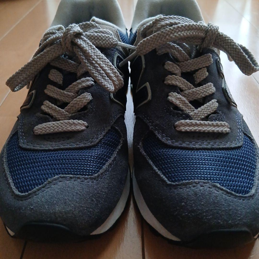 【美品】ニューバランス　574　ベージュ/ネイビー　2足セット　22.5cm