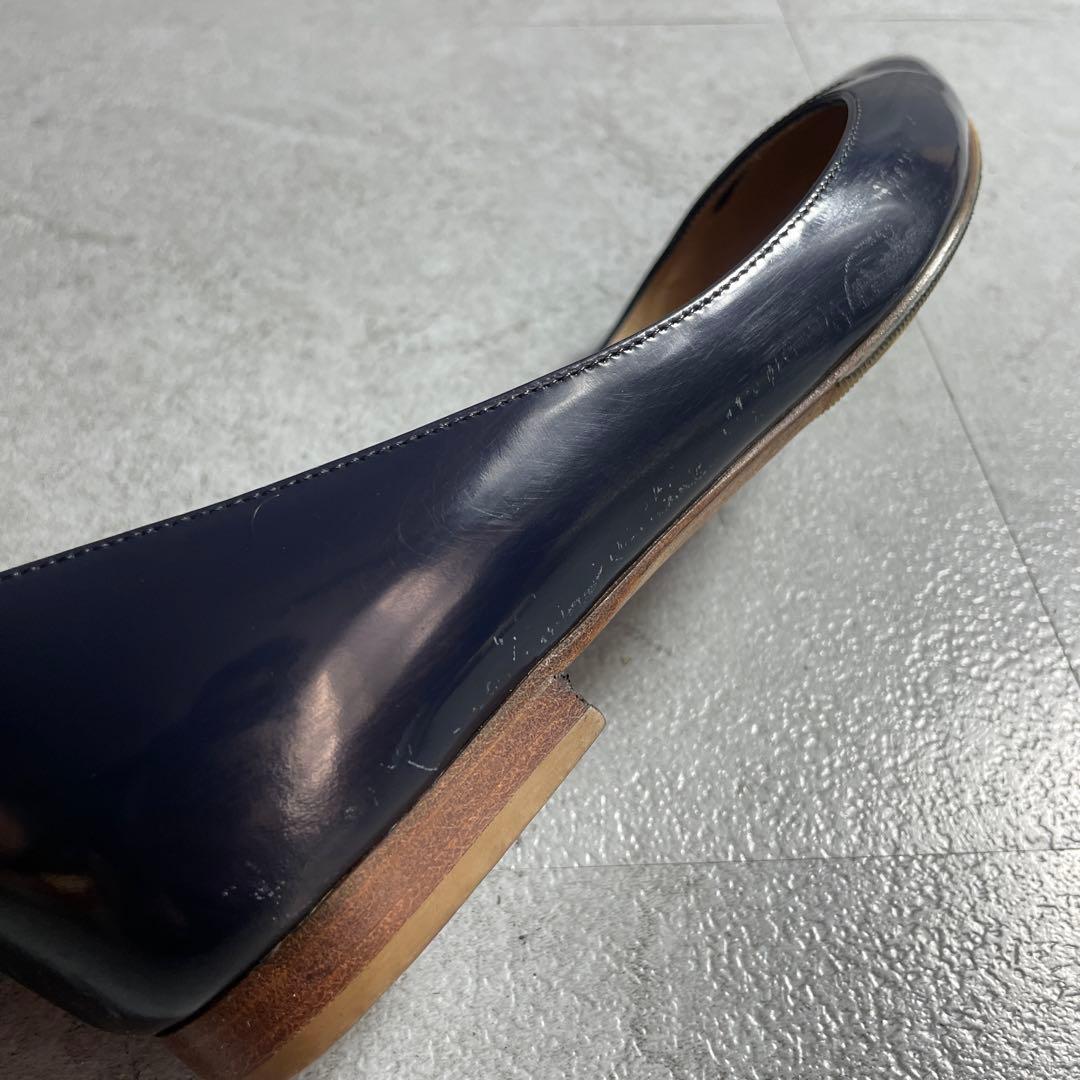 名作✨️ PELLICO アネッリ フラットシューズ エナメル ネイビー 37