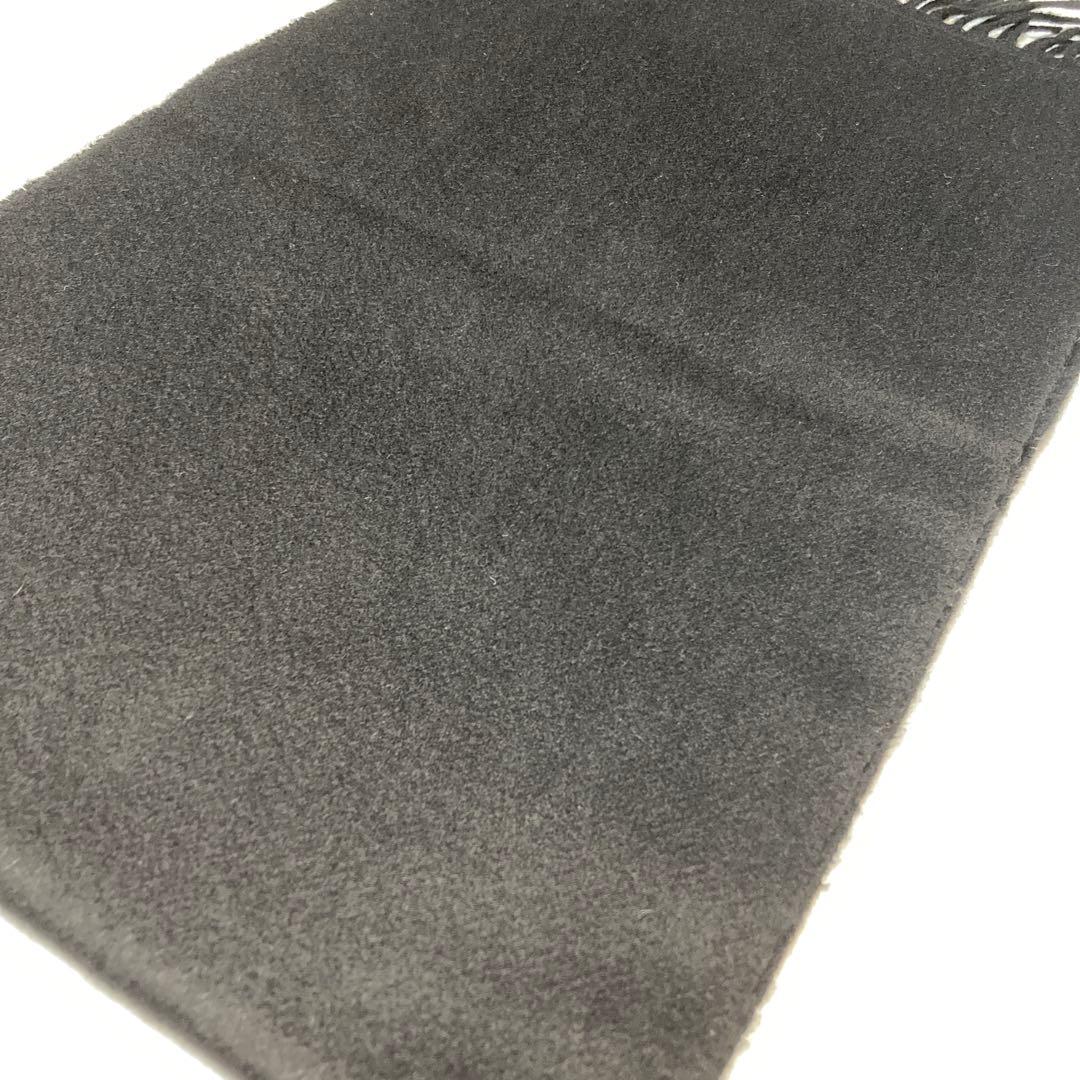 極美品 ジョシュアエリス カシミヤ100％ 中判マフラー ブラック