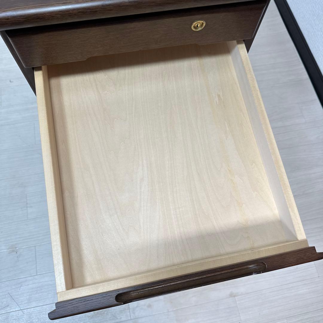 【展示品】カリモク 5段チェスト 脇机 袖机 デスクワゴン オーク i1※