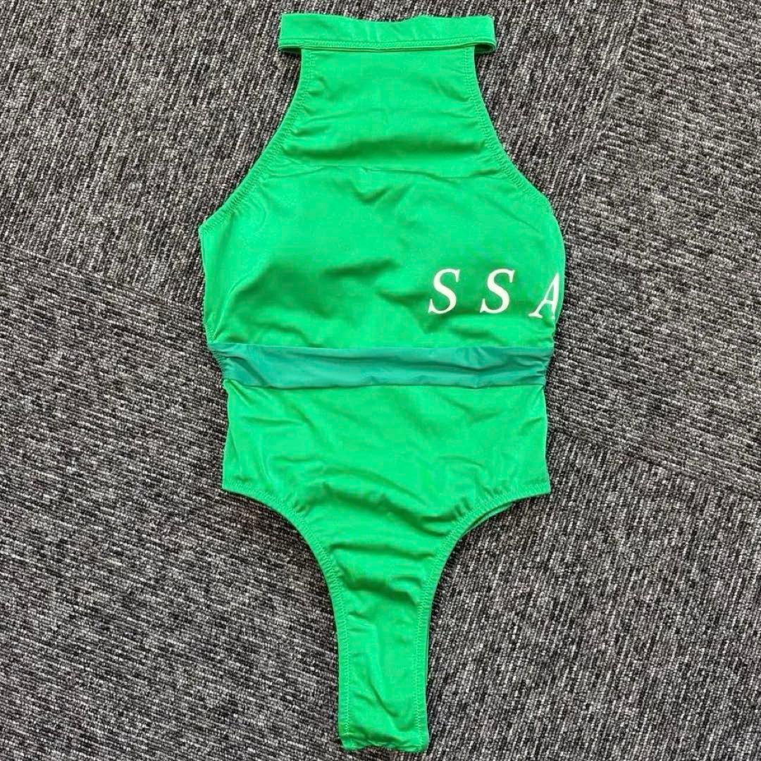 【超美品】サマースタイルアワード　モノキニビキニ(グリーン) Mサイズ　サマスタ