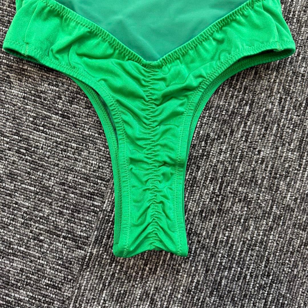 【超美品】サマースタイルアワード　モノキニビキニ(グリーン) Mサイズ　サマスタ