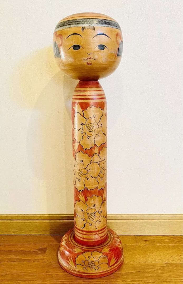 中古　こけし　日本　人形　木製　特大　本多伸夫　55cm コレクション　伝統