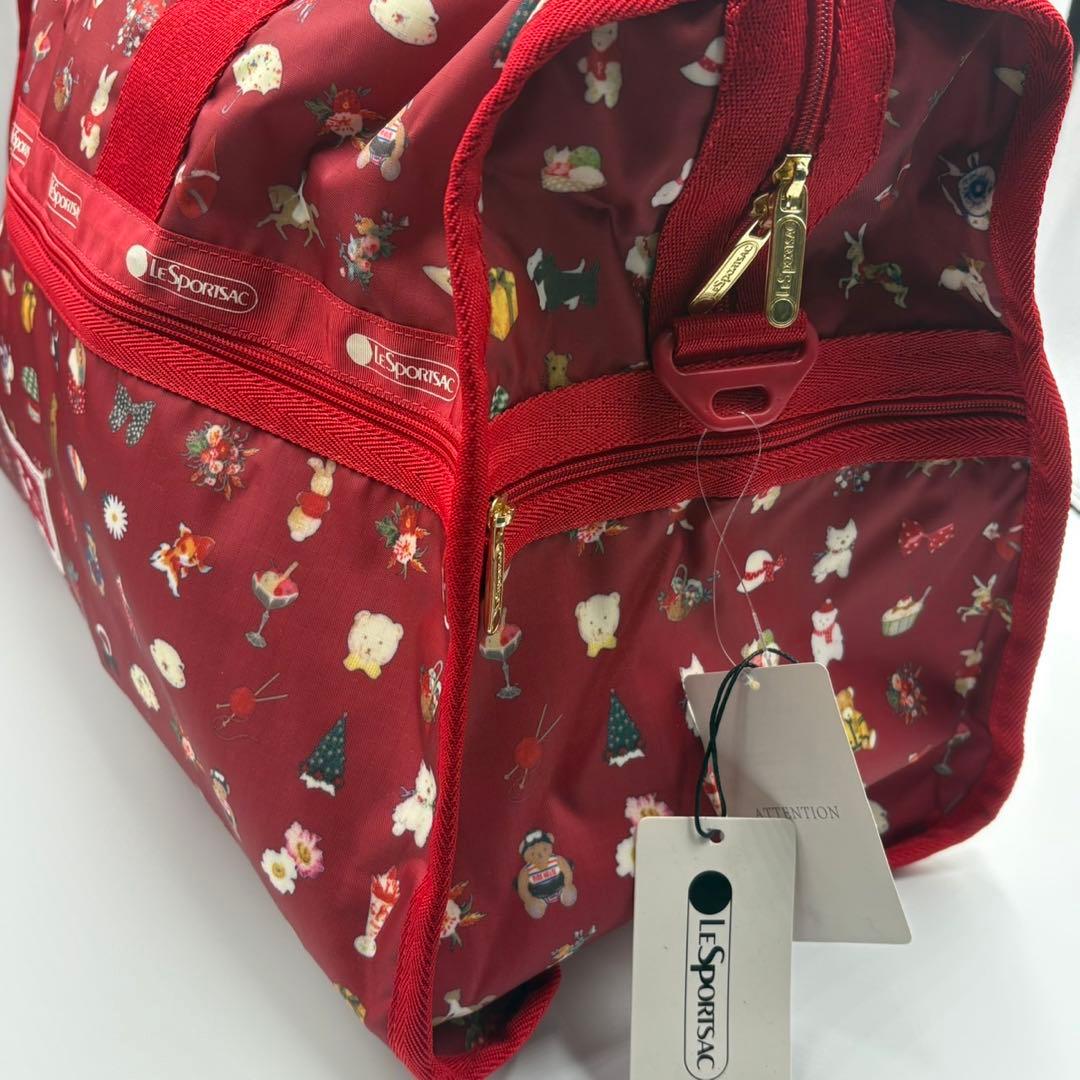 新品 レスポートサック ピンクハウス レッド ボストンバッグ ポーチ付き