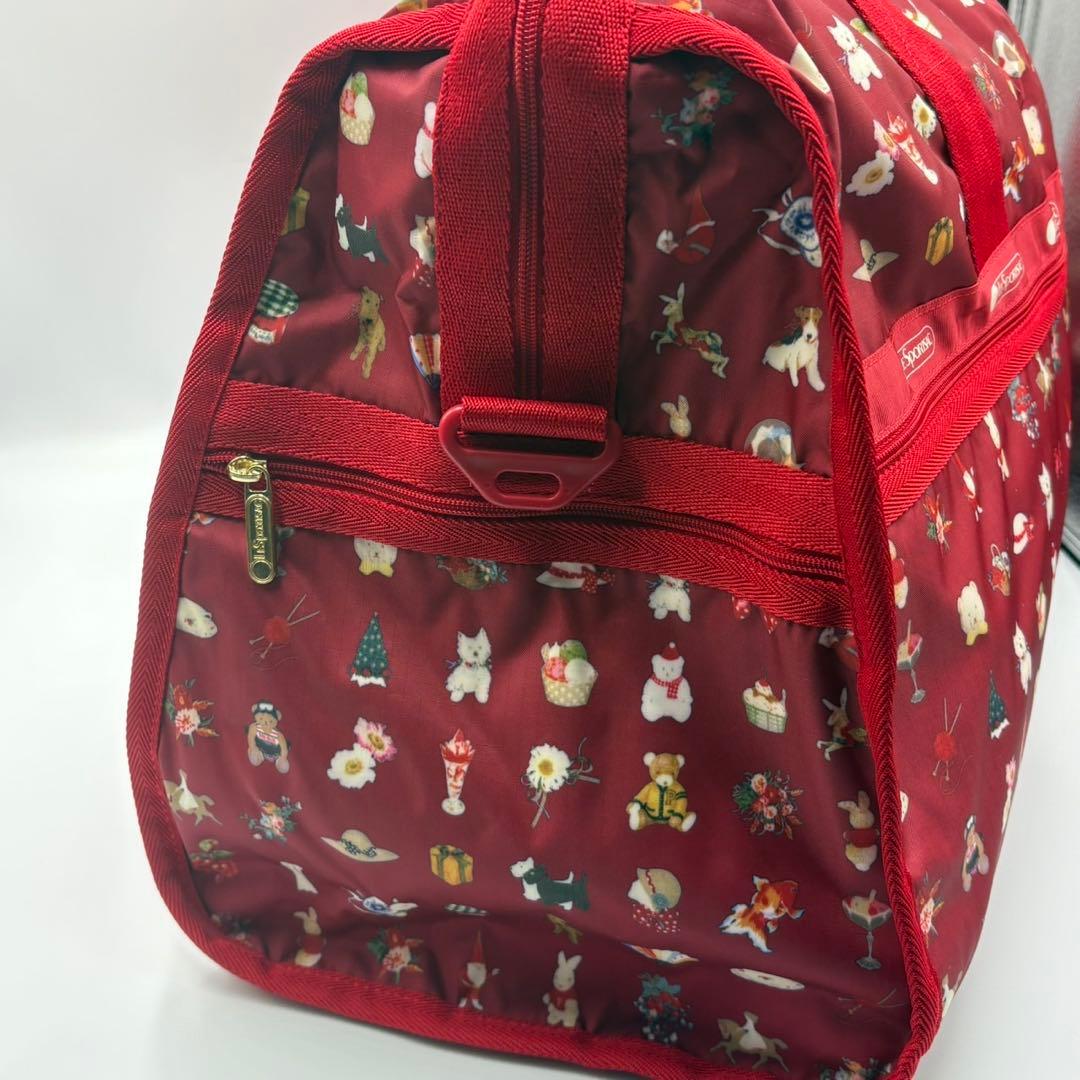 新品 レスポートサック ピンクハウス レッド ボストンバッグ ポーチ付き