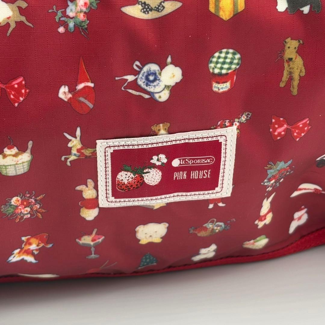 新品 レスポートサック ピンクハウス レッド ボストンバッグ ポーチ付き