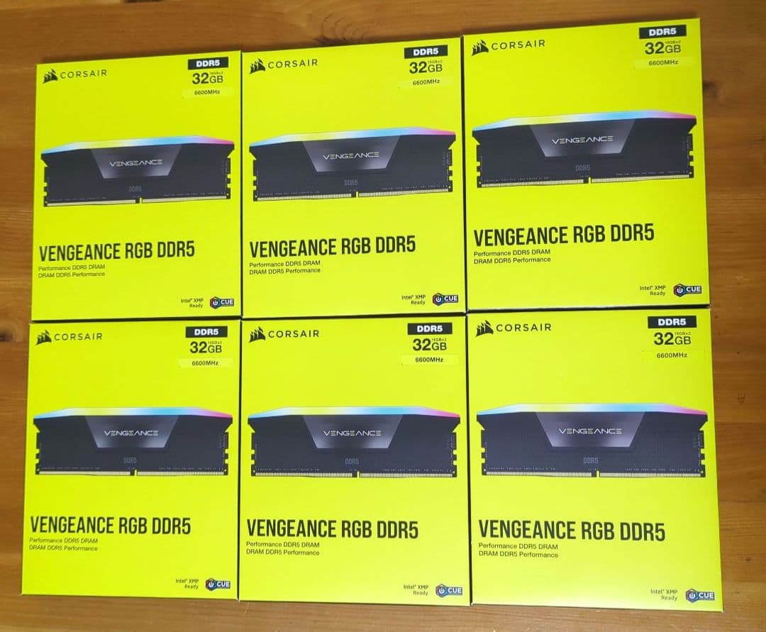 【mia】CORSAIR DDR5-6600MHz 32GB 6点セット