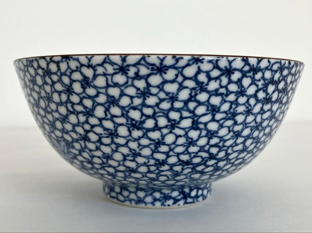 美品★孝峰★京焼★清水焼★染付雲錦詰ご飯茶碗