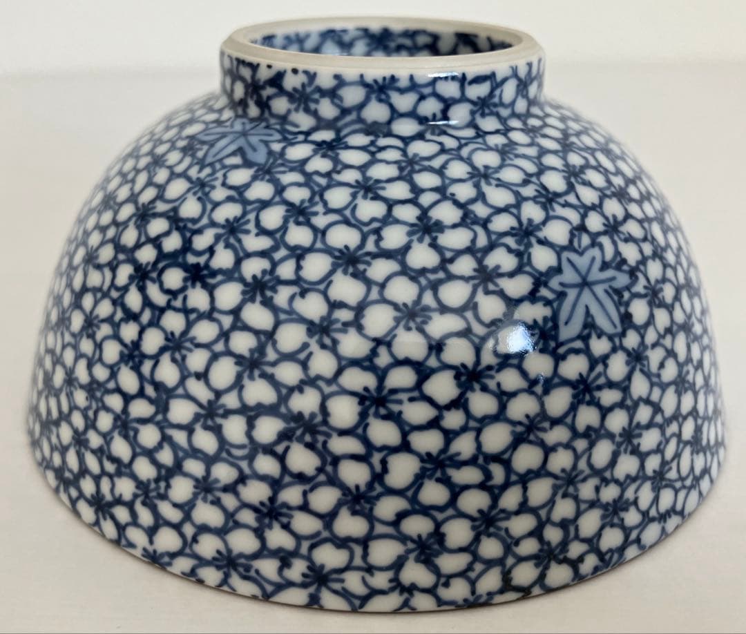 美品★孝峰★京焼★清水焼★染付雲錦詰ご飯茶碗