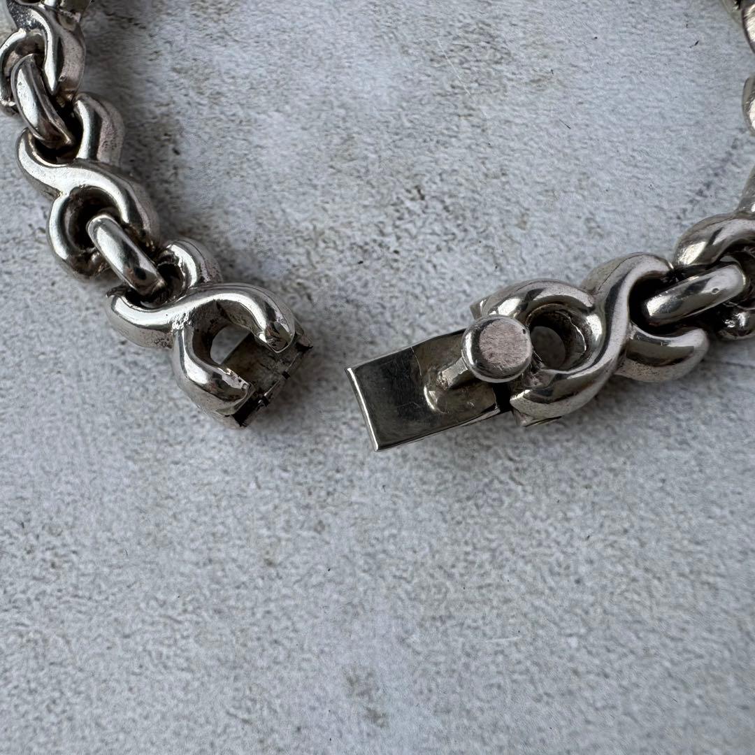 ヴィンテージ カーブチェーンブレスレット シルバー925 メキシコ製