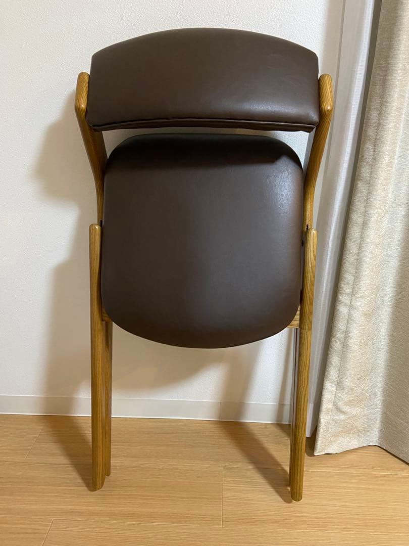 ICHIBA 木製　ナチュラル　チェア　折りたたみ　美品