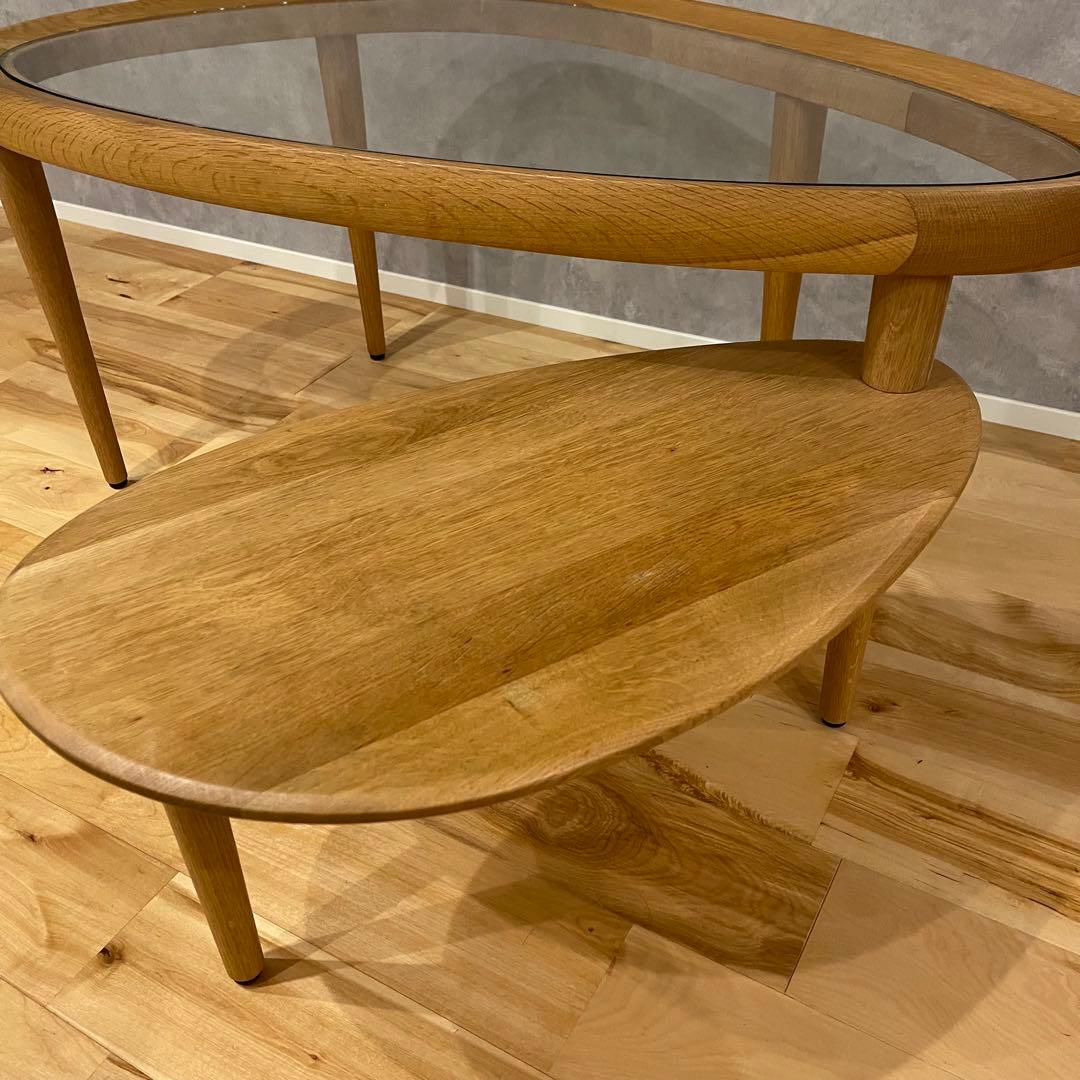 KEYUKA ケユカ オーフス ガラス ローテーブル ウッド 木製 オーク