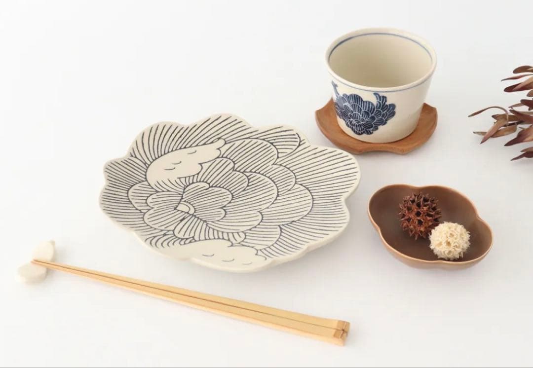 新品未使用　希少 吉村尚子さん 陶芸作品 風花シリーズ　皿