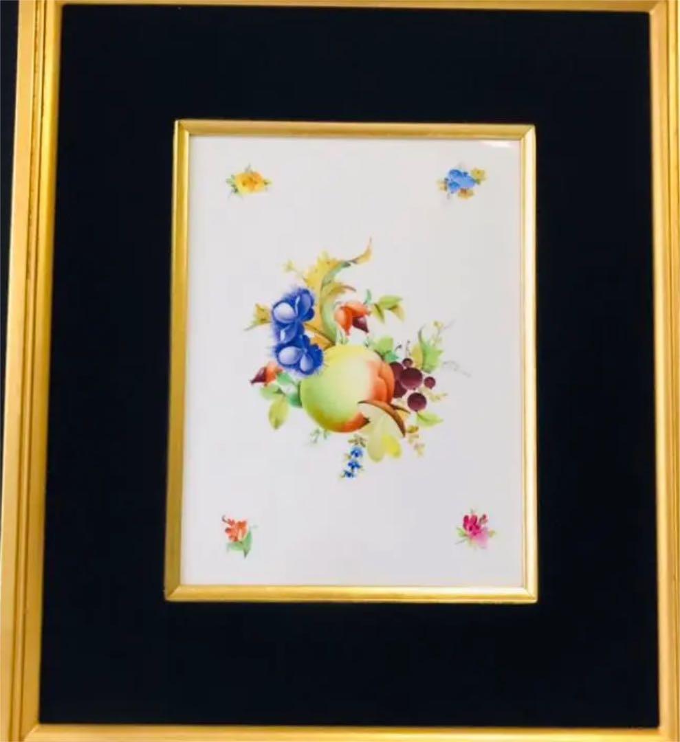 ヘレンド     フルーツ  陶板画　プラーク