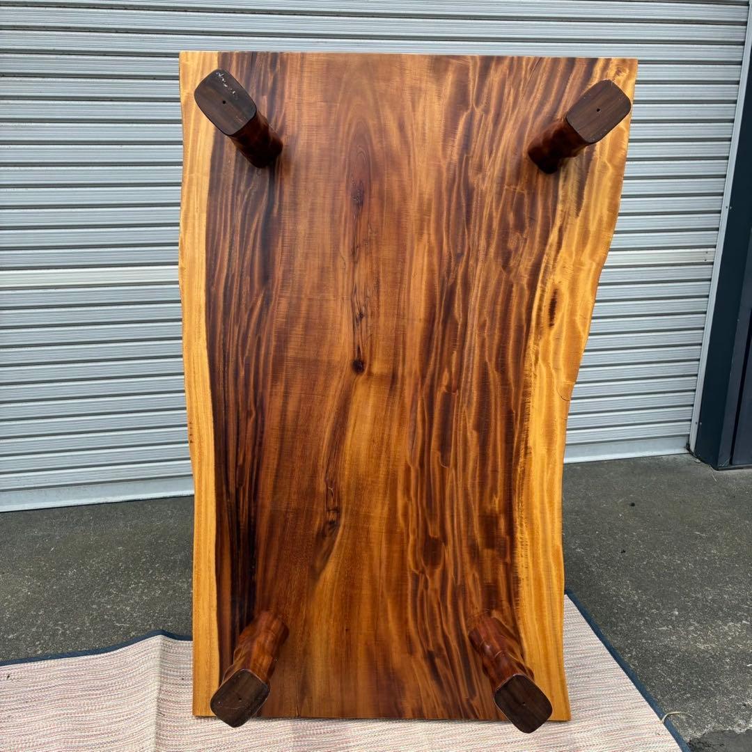 【送料込】天然木　一枚板　テーブル　座卓　無垢　木製　家具