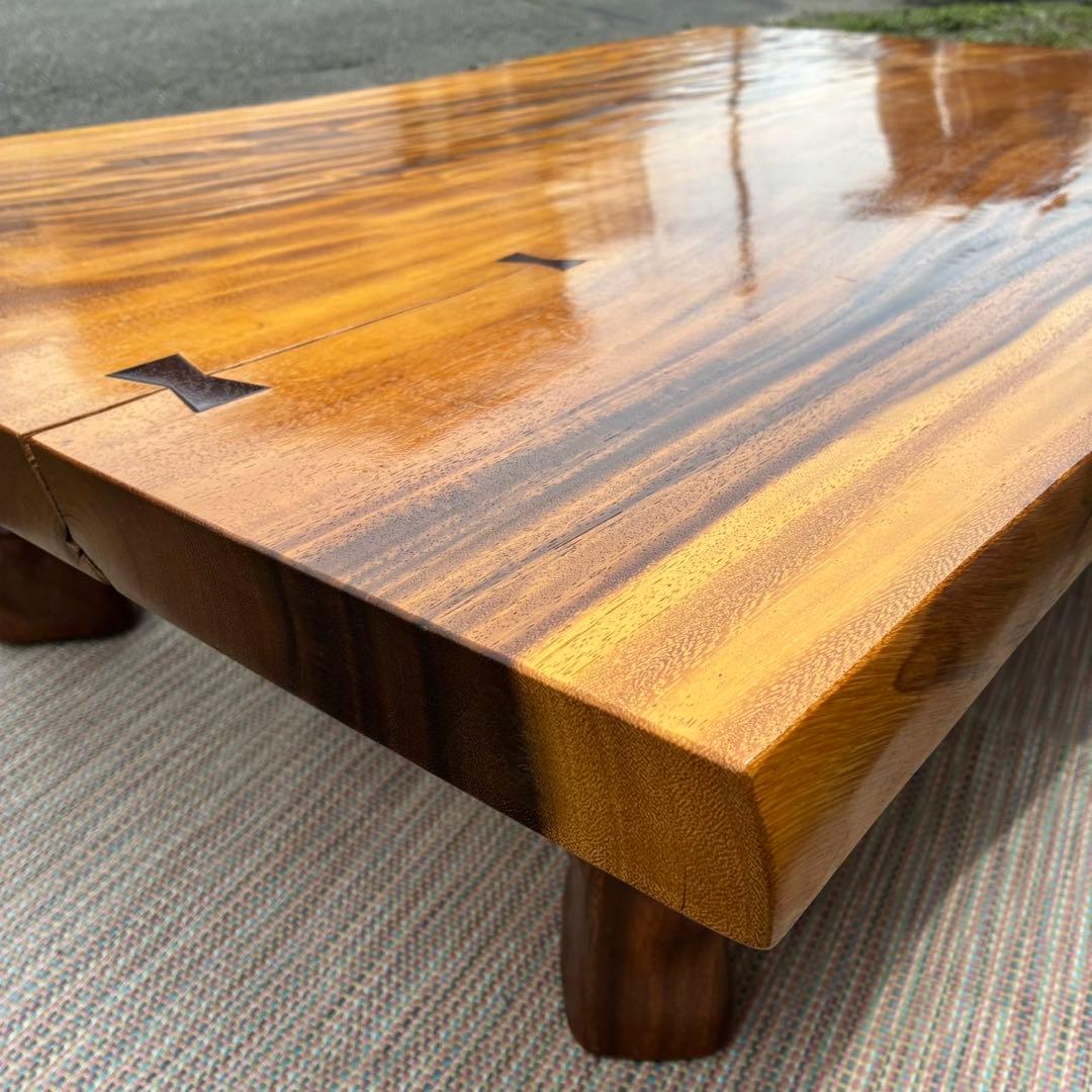 【送料込】天然木　一枚板　テーブル　座卓　無垢　木製　家具