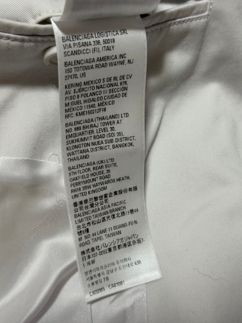 BALENCIAGA 2023SS バレンシアガ ステンカラーコート ロゴ 44
