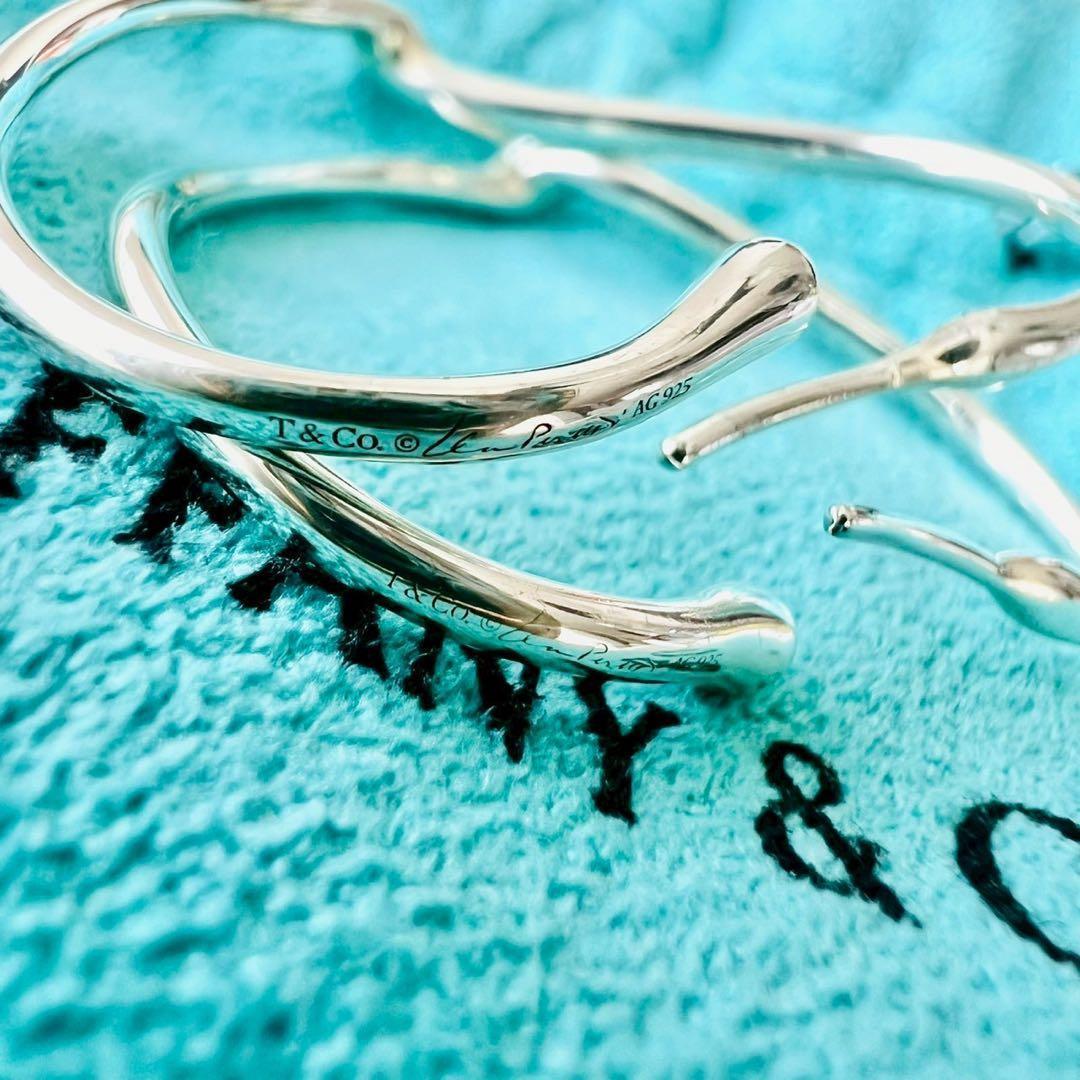 ✨極美品✨ティファニー　ピアス　オープンハート　フープピアス　ハート　Mサイズ