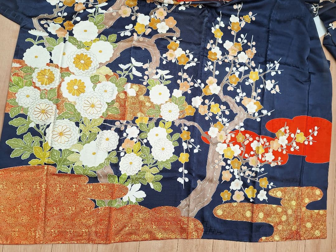 着物リメイクワンピース3676