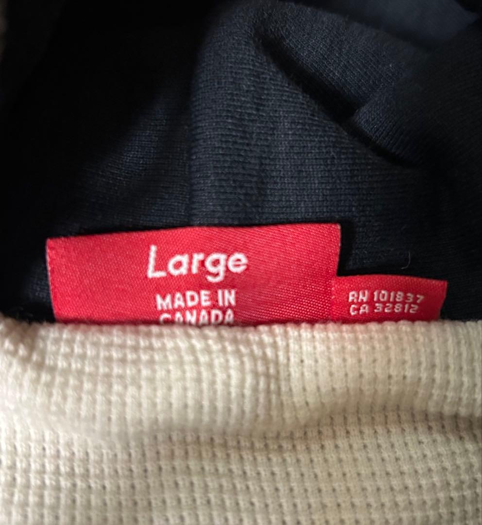 【週末限定価格】supreme ジップアップパーカー　Lサイズ　ブラック