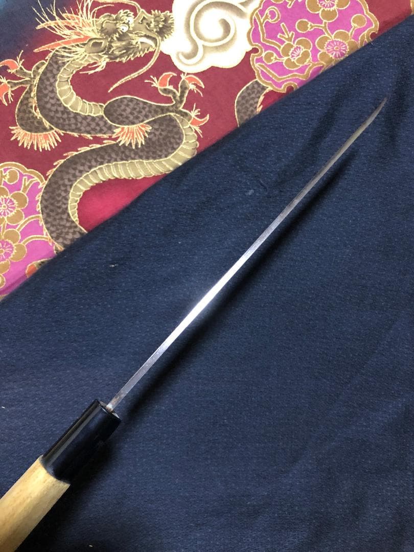 【研ぎ済み】日本橋木屋・利光　特選・白鋼　柳刃包丁　和包丁　ナイフ　料理　釣り