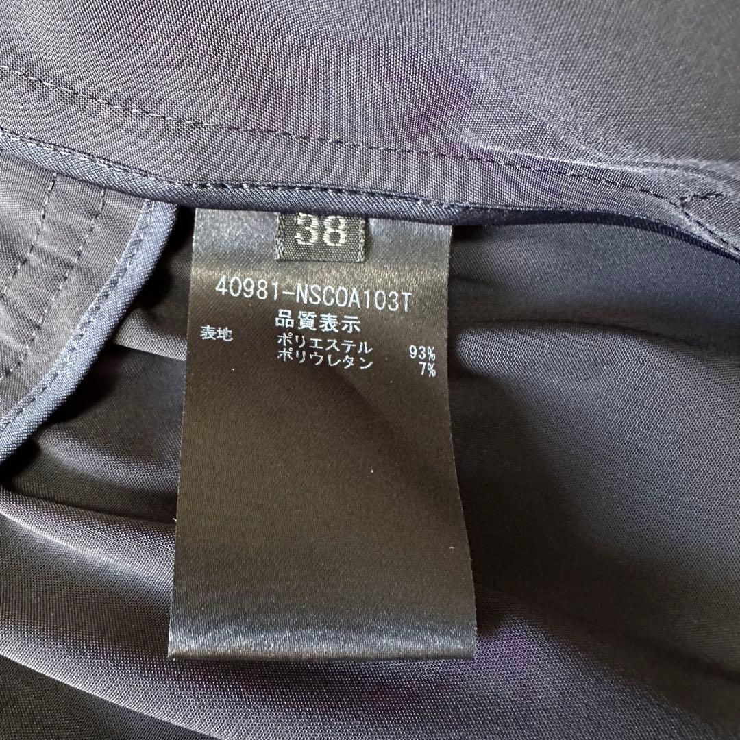 美品 FOXEY リボン ウォータープルーフ コート フード ネイビー 撥水