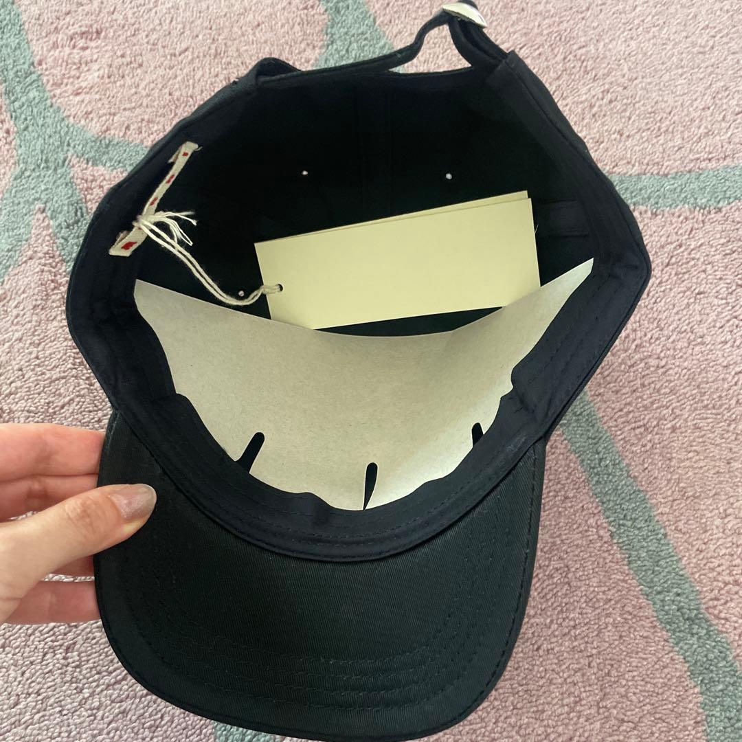新作25SS⭐︎新品！マルニ 刺繍 ロゴ キャップ　帽子 黒