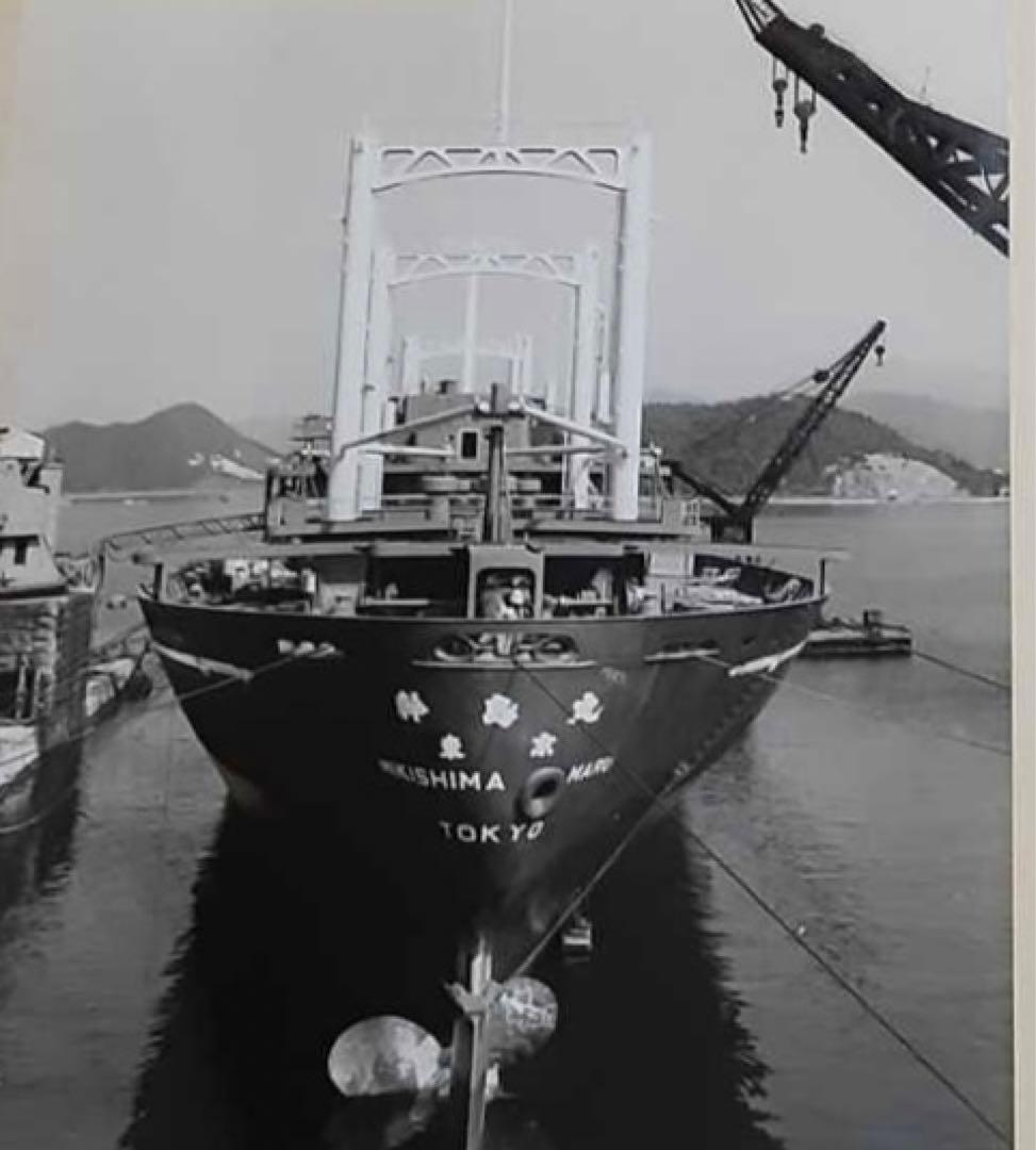 幹島丸の絵　額はくたびれていて　　1965. 11. 5 絵のみの発送です