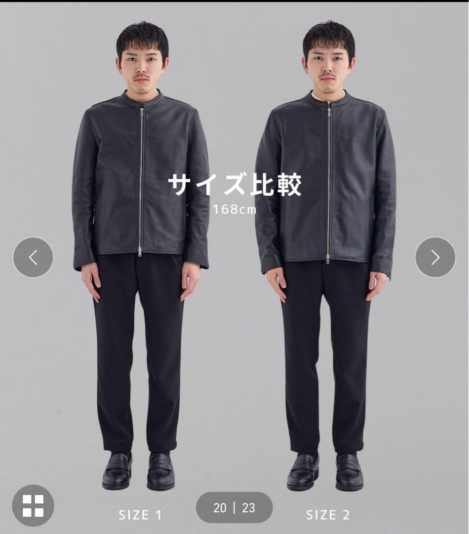 極美品 UNITED TOKYO ラムレザーシングルジャケット サイズ3