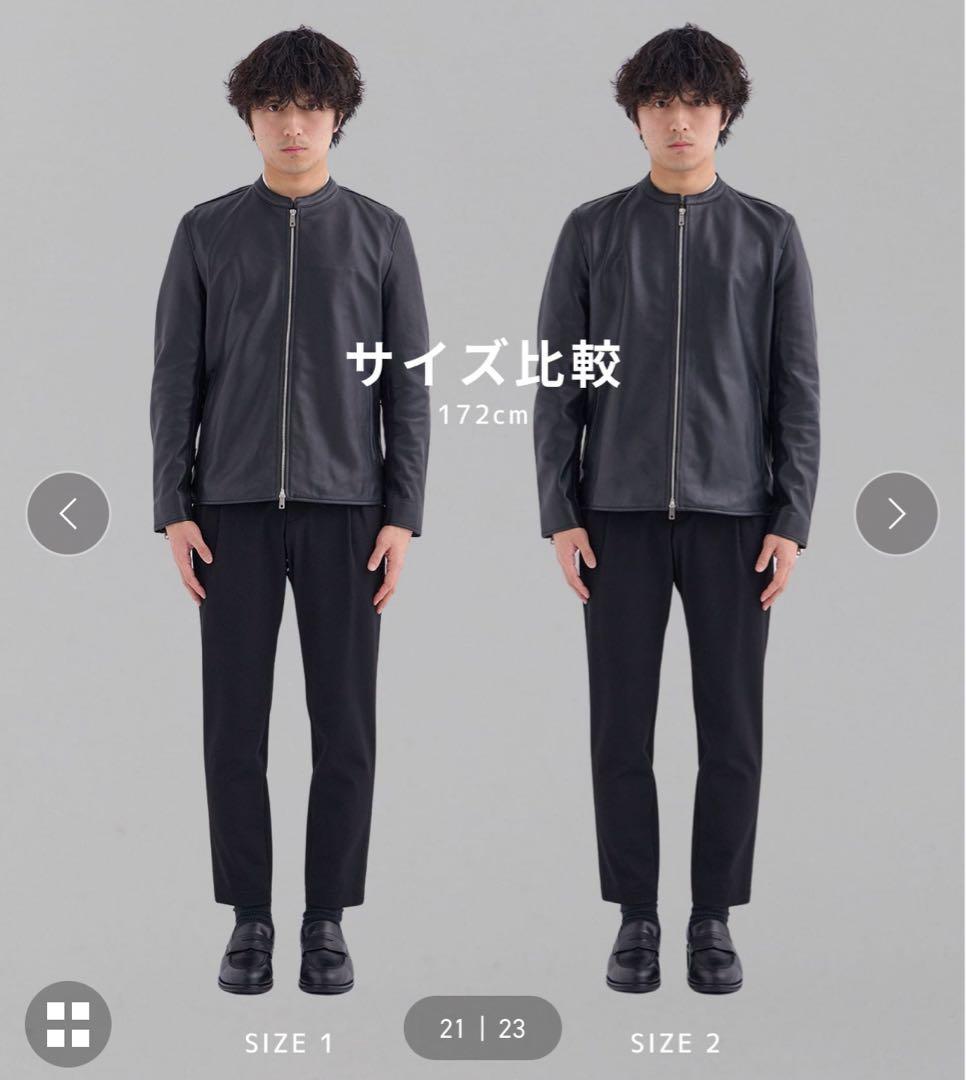 極美品 UNITED TOKYO ラムレザーシングルジャケット サイズ3