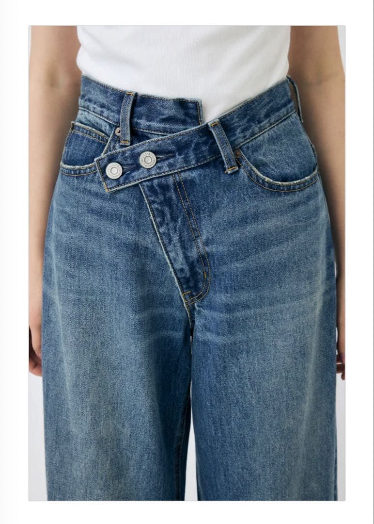 【MOUSSY】CROSS WAIST WIDE ストレート　サイズ１