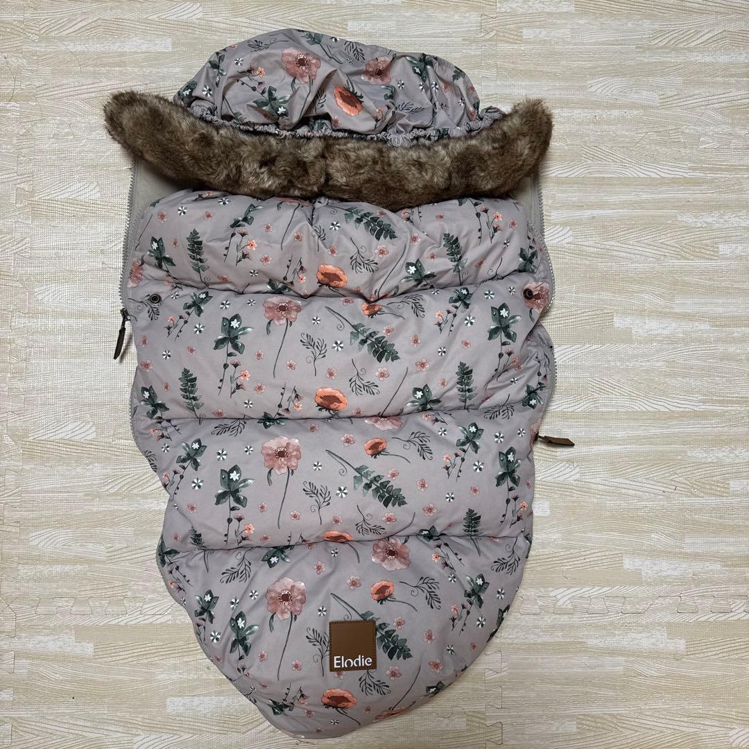 美品　エロディ　Elodie フットマフ　花柄　防寒カバー