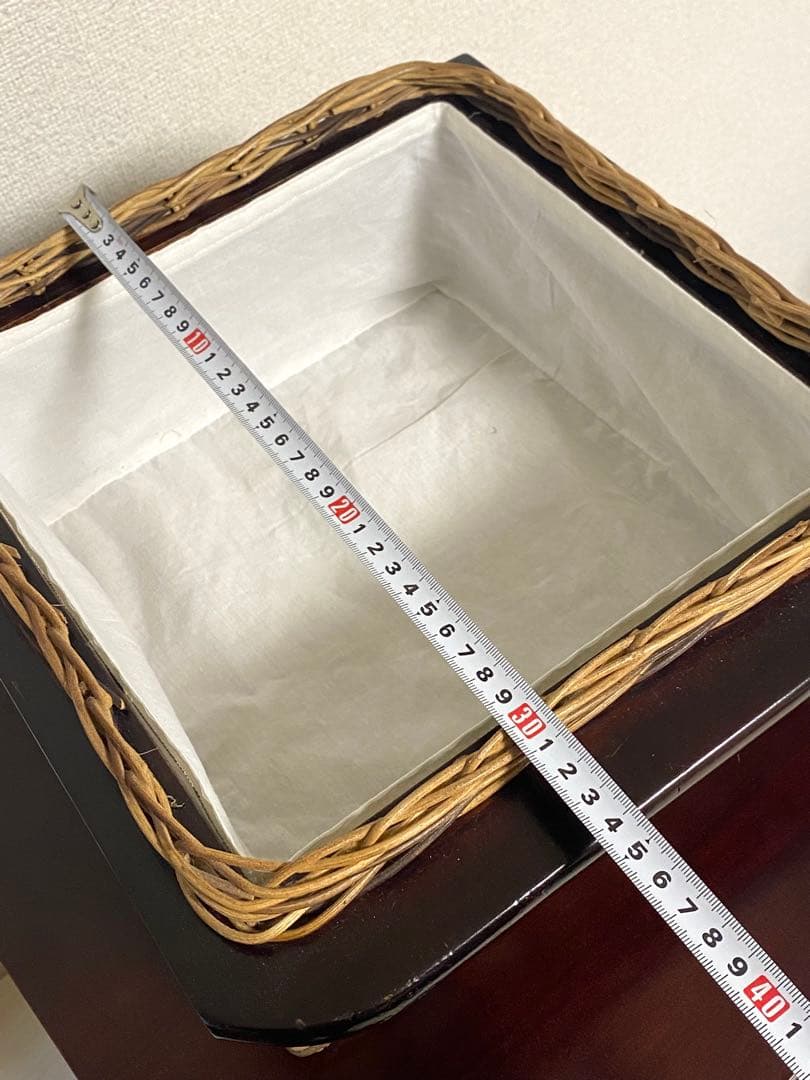 ニッセン　アジア風 レトロ　籐家具 ラタン チェスト　縦型 引き出し4個