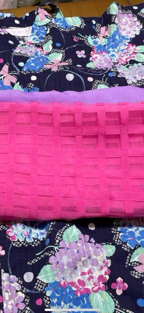 美品★メゾピアノ　浴衣　紫陽花柄　　150