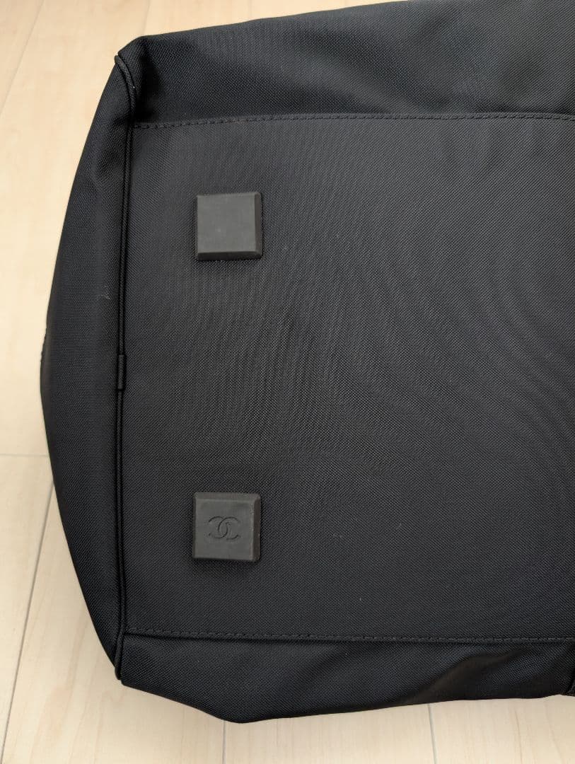 CHANEL ブラック ボストンバッグ　スポーツライン