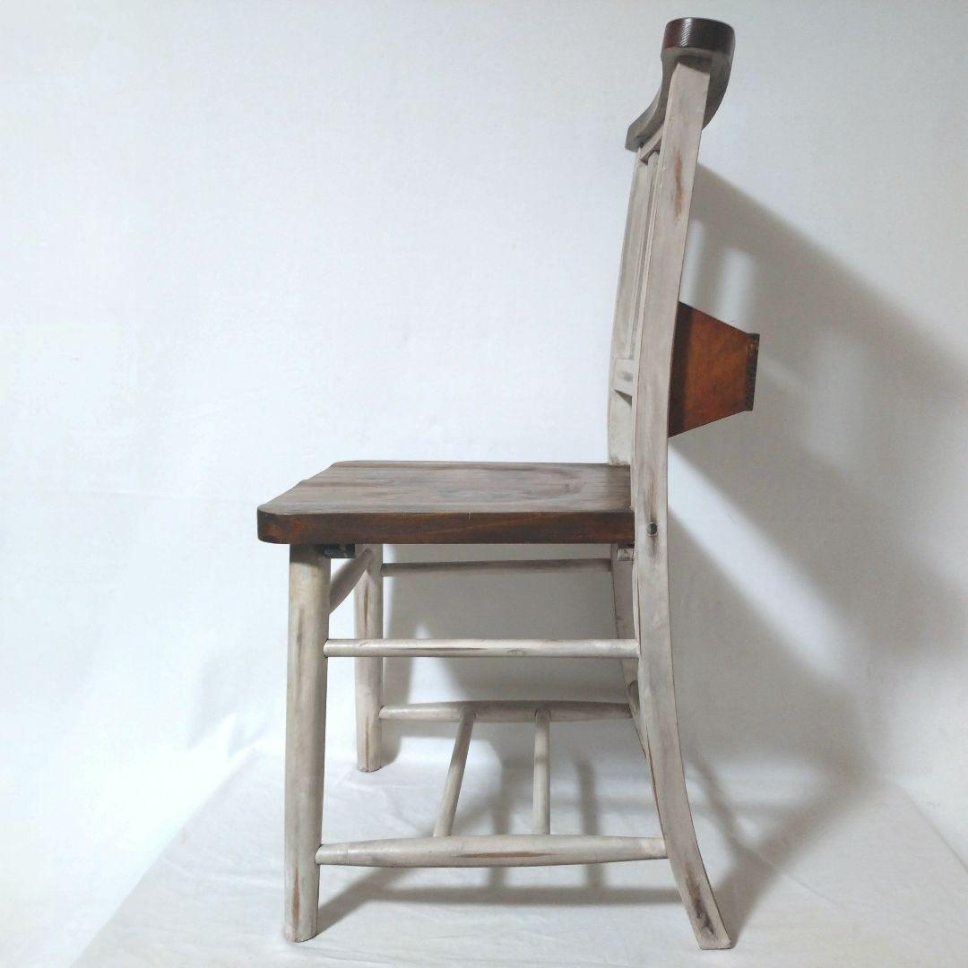 チャーチチェア　木製　アンティーク調　ヴィンテージ風　十字架　ダイニングチェア