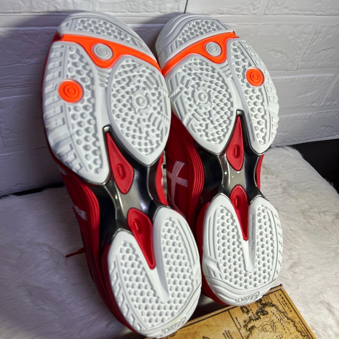 アシックスasics プレステージライト4 ワイド　 オムニ　クレー　赤　テニス