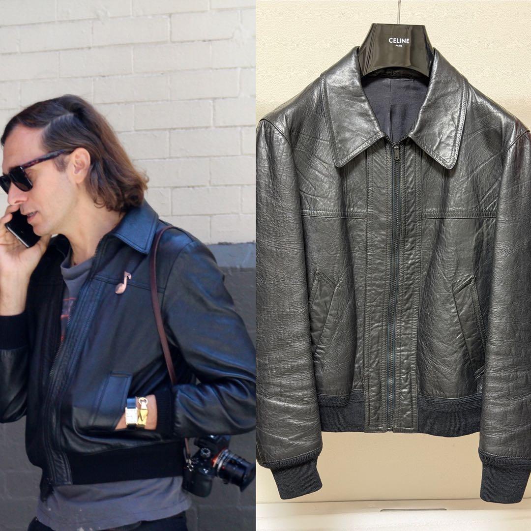 70s エディ スリマン リブ レザー ビンテージ hedi slimane