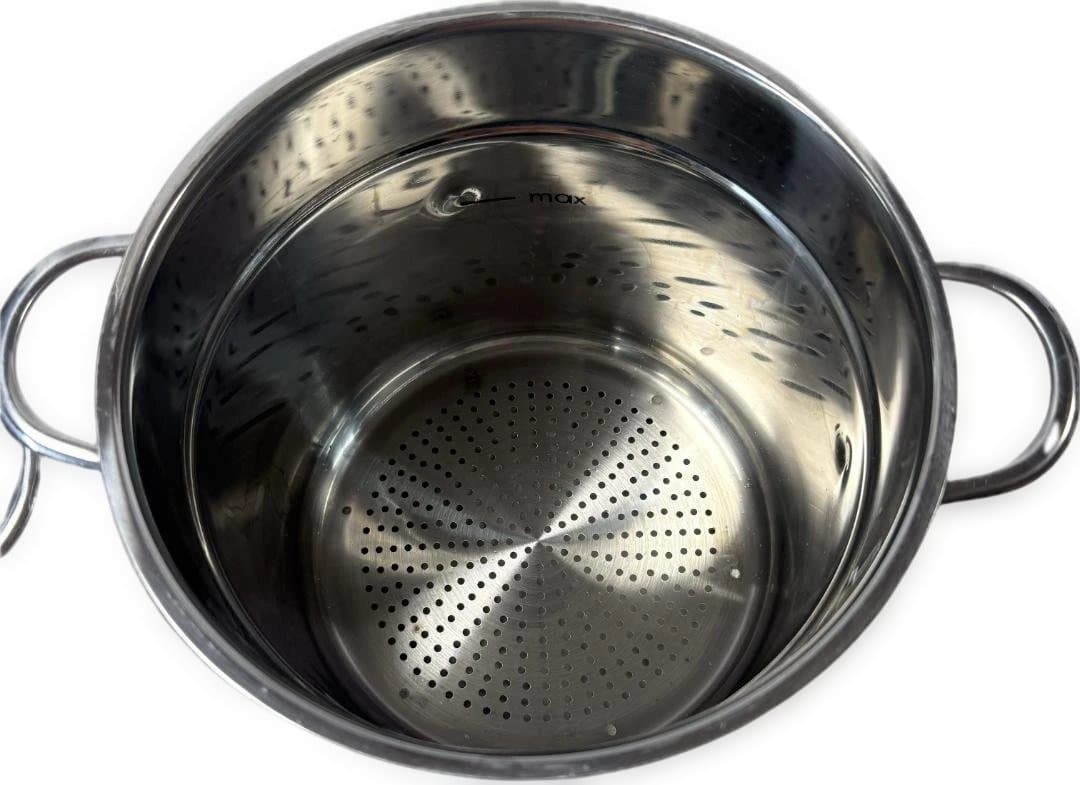 【WMF】ステンレス パスタパン 約20cm 両手鍋 ざる付き ドイツ製 高品質