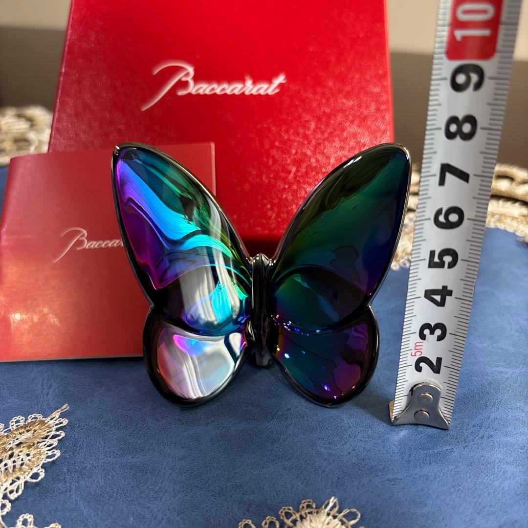 Baccarat バカラ　ラッキーバタフライ　スカラベブルー