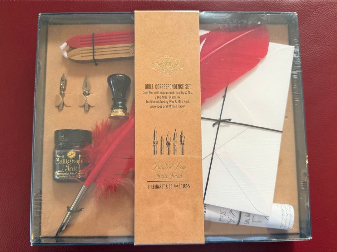 英国製 羽ペン文房具セット