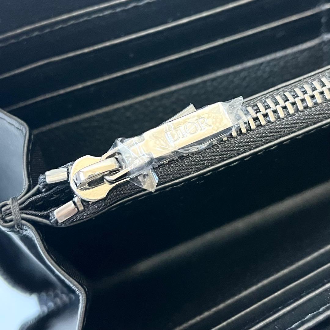 ディオール　グラビティ　長財布　ロングジップウォレット　レザー　ブラック　メンズ
