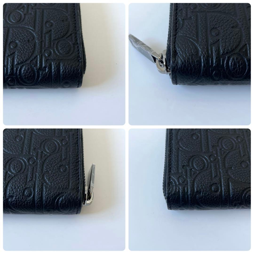 ディオール　グラビティ　長財布　ロングジップウォレット　レザー　ブラック　メンズ