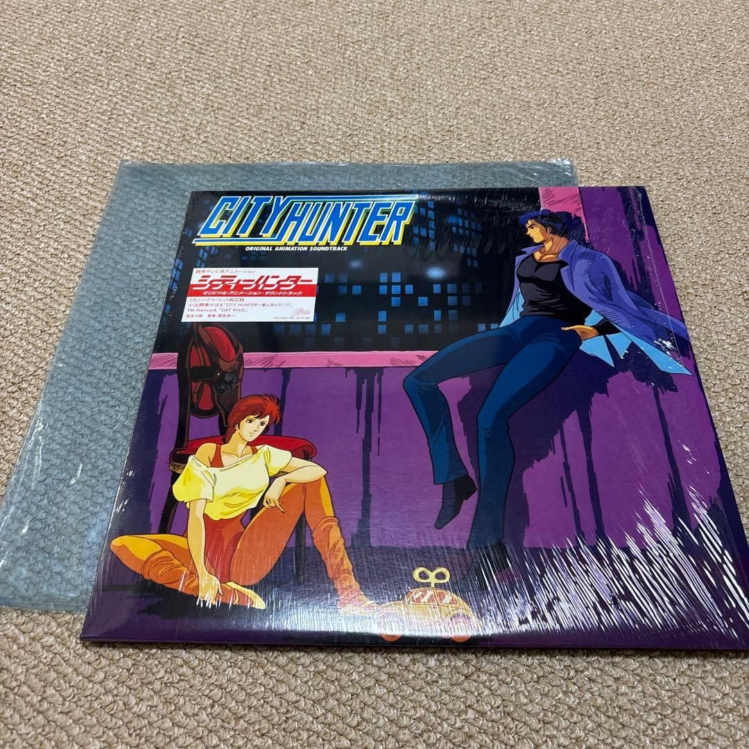 【レア】シティハンター サウンドトラック　レコード盤　美品　シール付き
