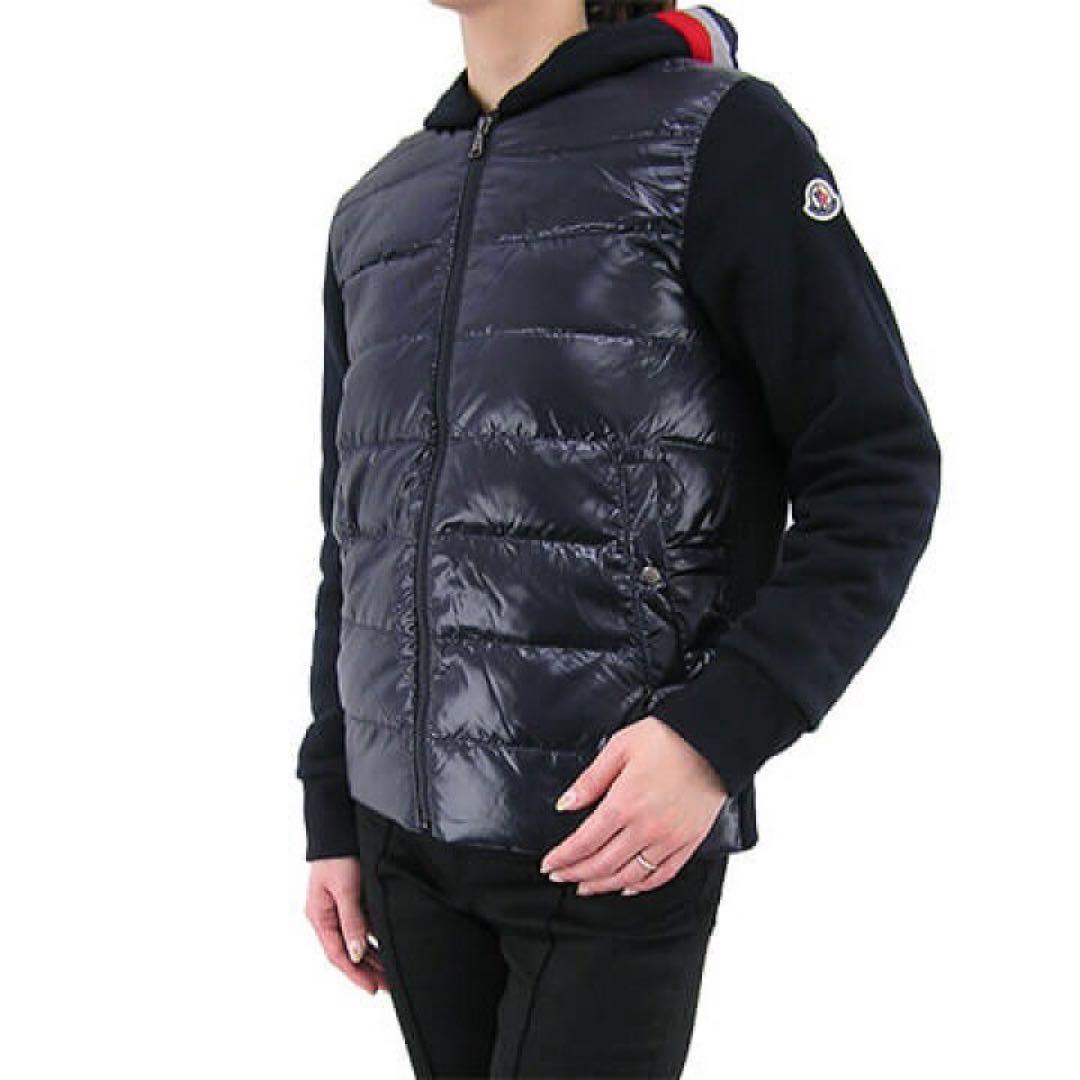 【美品】モンクレール　ジップダウンパーカー　フード　トリコロール　定番　XS