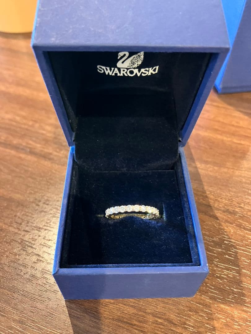 ★SWAROVSKI　スワロフスキーリング【14号】ラインストーン　クリアスワロ