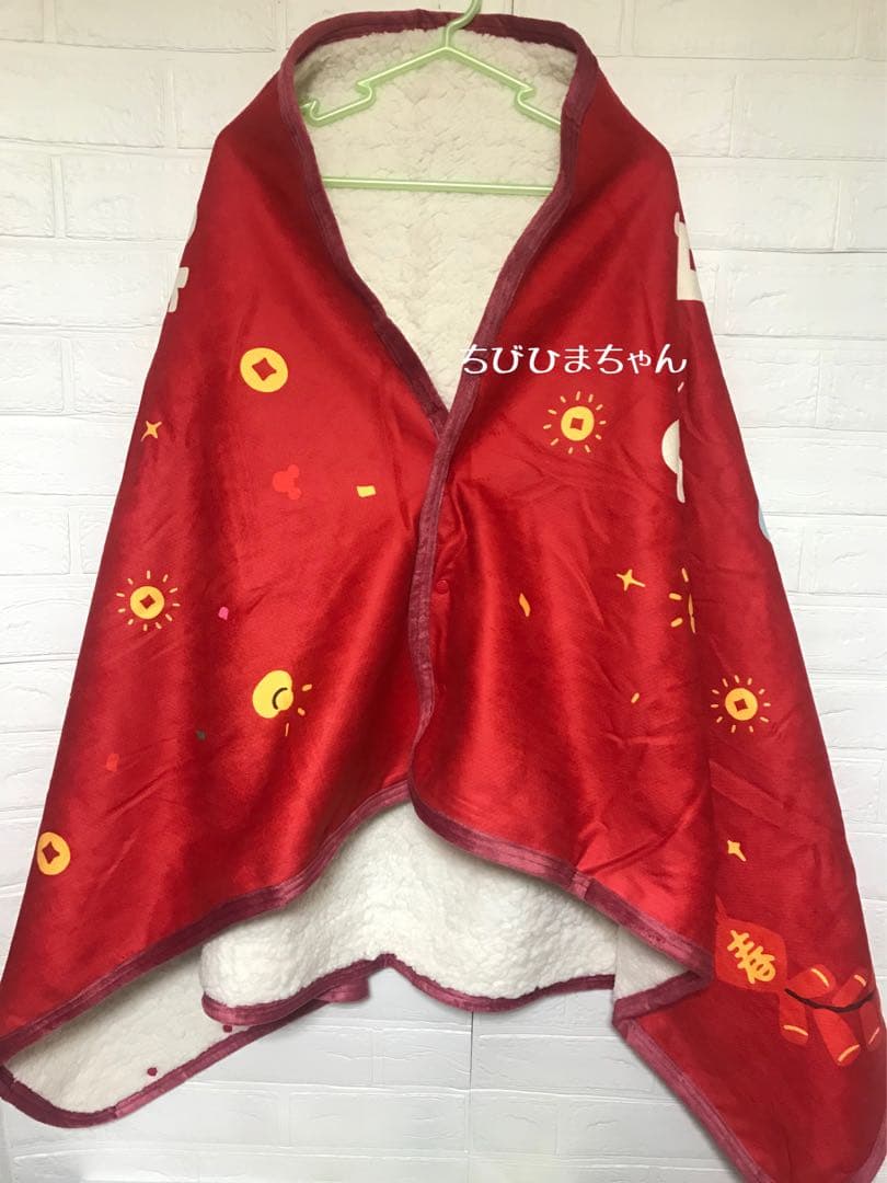 上海ディズニーランド♥ダッフィー&フレンズ♡旧正月 2wayブランケット♥赤 牛